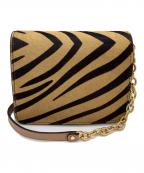 GIANNI CHIARINIジャンニ キアリーニ）の古着「GIANNI CHIARINI　DAKOTA　ZEBRA CAPPU COPPER」｜ベージュ×ブラック