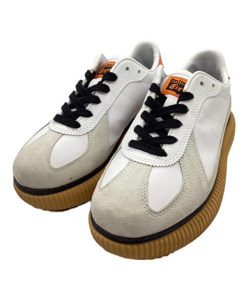 Onitsuka Tiger（オニツカタイガー）Onitsuka Tiger (オニツカタイガー) Onitsuka Tiger　DELECITY　スニーカー ホワイト×オレンジ サイズ:23.5㎝の古着・服飾アイテム