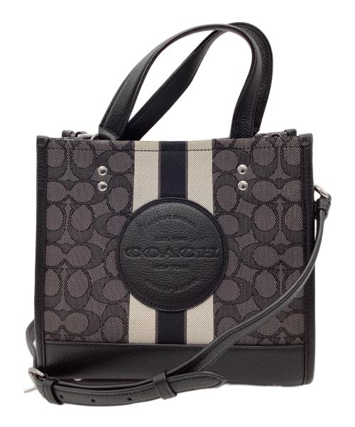 COACH（コーチ）COACH (コーチ) COACH　シグネチャー　デンプシーバッチ　2WAYショルダーバッグ ブラック×グレーの古着・服飾アイテム