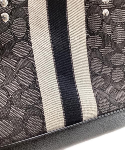COACH（コーチ）COACH (コーチ) COACH　シグネチャー　デンプシーバッチ　2WAYショルダーバッグ ブラック×グレーの古着・服飾アイテム