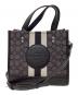 COACH（コーチ）の古着「COACH　シグネチャー　デンプシーバッチ　2WAYショルダーバッグ」｜ブラック×グレー