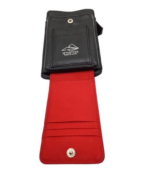 Jetsetter（ジェットセッター）Jetsetter (ジェットセッター) Jetsetter　ショルダースマホポーチ ブラック×レッドの古着・服飾アイテム