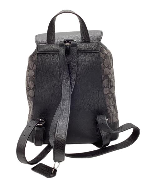 COACH（コーチ）COACH (コーチ) COACH　シグネチャー　デンプシードローストリングバックパック　リュック ブラック×グレーの古着・服飾アイテム