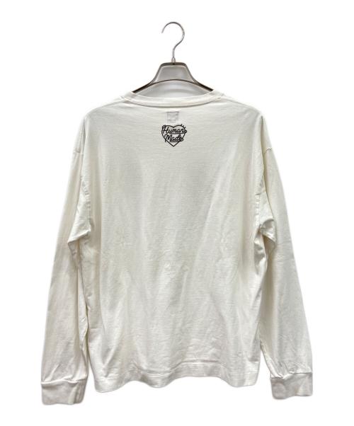 HUMAN MADE（ヒューマンメイド）HUMAN MADE (ヒューマンメイド) 長袖カットソー ホワイト サイズ:Mの古着・服飾アイテム