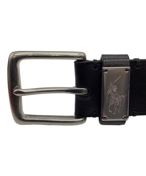 POLO RALPH LAUREN（ポロ・ラルフローレン）POLO RALPH LAUREN (ポロ・ラルフローレン) POLO RALPH LAUREN　ポロポニー ベルト　レザーベルト ブラックの古着・服飾アイテム