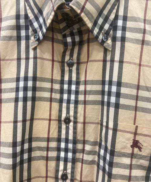 BURBERRY BLACK LABEL（バーバリーブラックレーベル）BURBERRY BLACK LABEL (バーバリーブラックレーベル) 半袖シャツ ベージュ×ブラック サイズ:2の古着・服飾アイテム