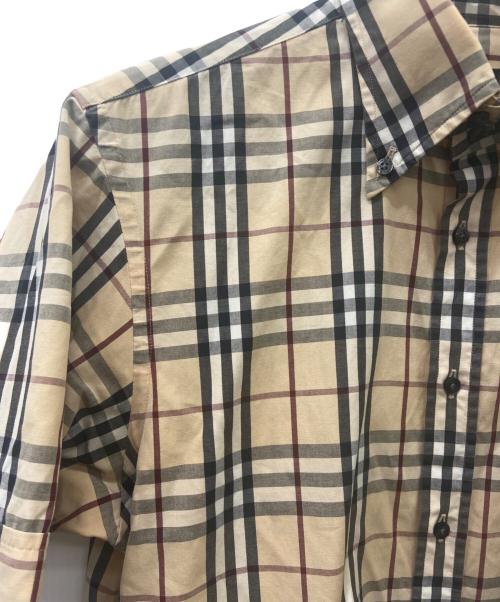 BURBERRY BLACK LABEL（バーバリーブラックレーベル）BURBERRY BLACK LABEL (バーバリーブラックレーベル) 半袖シャツ ベージュ×ブラック サイズ:2の古着・服飾アイテム