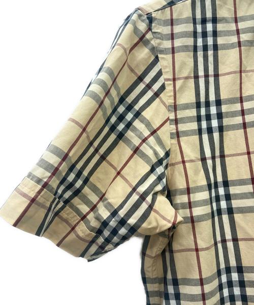 BURBERRY BLACK LABEL（バーバリーブラックレーベル）BURBERRY BLACK LABEL (バーバリーブラックレーベル) 半袖シャツ ベージュ×ブラック サイズ:2の古着・服飾アイテム