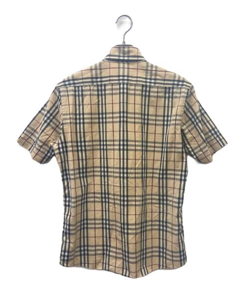 BURBERRY BLACK LABEL（バーバリーブラックレーベル）BURBERRY BLACK LABEL (バーバリーブラックレーベル) 半袖シャツ ベージュ×ブラック サイズ:2の古着・服飾アイテム