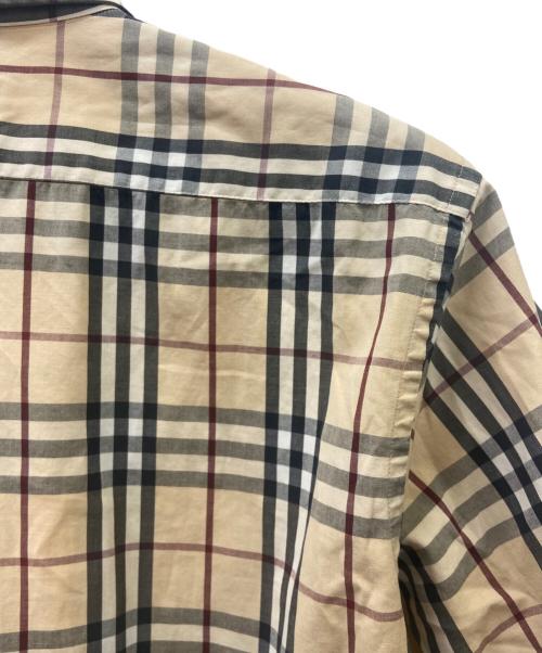 BURBERRY BLACK LABEL（バーバリーブラックレーベル）BURBERRY BLACK LABEL (バーバリーブラックレーベル) 半袖シャツ ベージュ×ブラック サイズ:2の古着・服飾アイテム