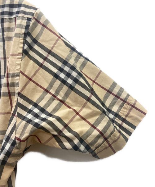 BURBERRY BLACK LABEL（バーバリーブラックレーベル）BURBERRY BLACK LABEL (バーバリーブラックレーベル) 半袖シャツ ベージュ×ブラック サイズ:2の古着・服飾アイテム