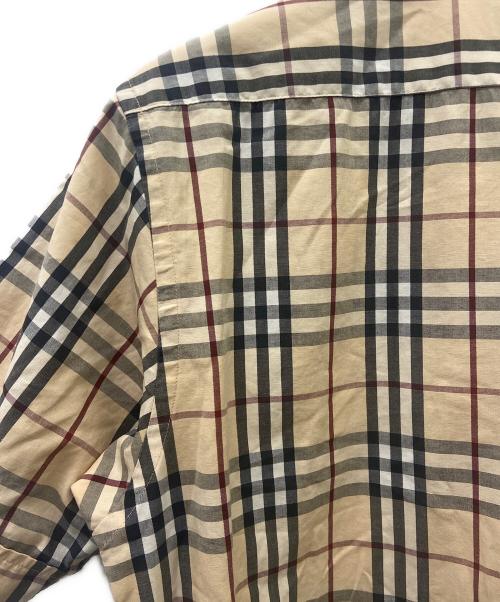 BURBERRY BLACK LABEL（バーバリーブラックレーベル）BURBERRY BLACK LABEL (バーバリーブラックレーベル) 半袖シャツ ベージュ×ブラック サイズ:2の古着・服飾アイテム