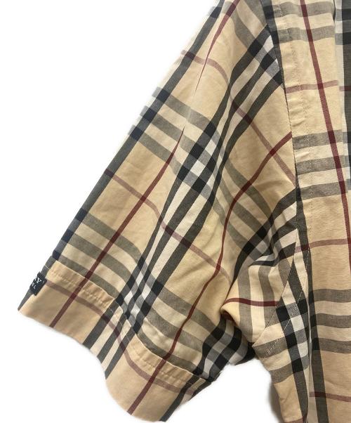BURBERRY BLACK LABEL（バーバリーブラックレーベル）BURBERRY BLACK LABEL (バーバリーブラックレーベル) 半袖シャツ ベージュ×ブラック サイズ:2の古着・服飾アイテム