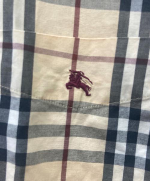 BURBERRY BLACK LABEL（バーバリーブラックレーベル）BURBERRY BLACK LABEL (バーバリーブラックレーベル) 半袖シャツ ベージュ×ブラック サイズ:2の古着・服飾アイテム