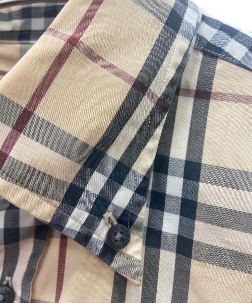 BURBERRY BLACK LABEL（バーバリーブラックレーベル）BURBERRY BLACK LABEL (バーバリーブラックレーベル) 半袖シャツ ベージュ×ブラック サイズ:2の古着・服飾アイテム