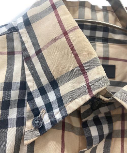 BURBERRY BLACK LABEL（バーバリーブラックレーベル）BURBERRY BLACK LABEL (バーバリーブラックレーベル) 半袖シャツ ベージュ×ブラック サイズ:2の古着・服飾アイテム