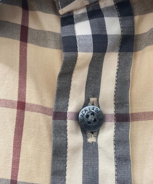 BURBERRY BLACK LABEL（バーバリーブラックレーベル）BURBERRY BLACK LABEL (バーバリーブラックレーベル) 半袖シャツ ベージュ×ブラック サイズ:2の古着・服飾アイテム
