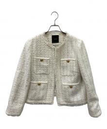 anuans（アニュアンス）の古着「anuansノーカラージャケット」｜アイボリー