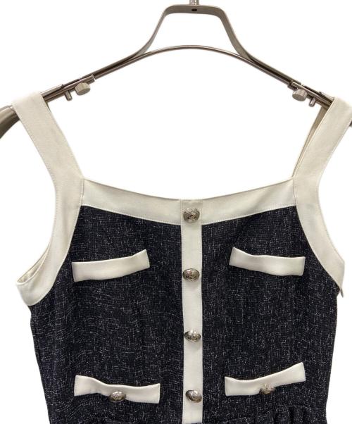 HER LIP TO（ハーリップトゥ）Her lip to (ハーリップトゥ) ノースリーブ・キャミソールワンピース ブラック サイズ:Sの古着・服飾アイテム