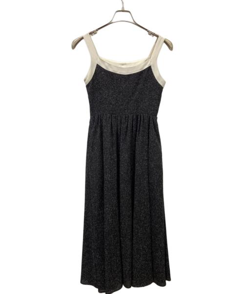 HER LIP TO（ハーリップトゥ）Her lip to (ハーリップトゥ) ノースリーブ・キャミソールワンピース ブラック サイズ:Sの古着・服飾アイテム