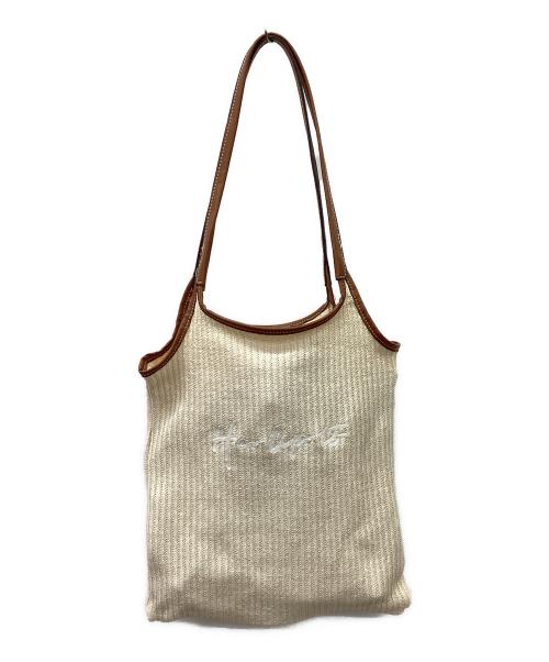HER LIP TO（ハーリップトゥ）Her lip to (ハーリップトゥ) Her lip to　Palma Mini Tote Bag　ショルダーカゴバッグ ベージュの古着・服飾アイテム