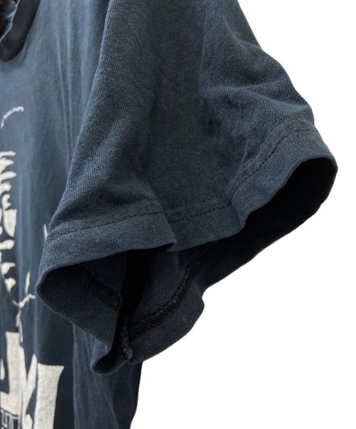 ZION ROOTSWEAR（ザイオンルーツウェア）ZION ROOTSWEAR (ザイオンルーツウェア) 半袖カットソー ホワイト×ブラック サイズ:Mの古着・服飾アイテム