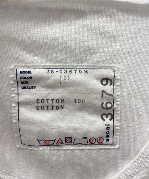 sacai（サカイ）sacai (サカイ) 半袖カットソー ホワイト サイズ:SIZE1の古着・服飾アイテム