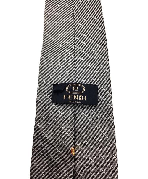 FENDI（フェンディ）FENDI (フェンディ) ネクタイ ブラック×グレー サイズ:なしの古着・服飾アイテム