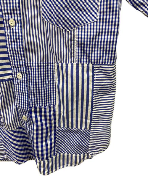 COMME des GARCONS HOMME（コムデギャルソン オム）COMME des GARCONS HOMME (コムデギャルソン オム) 半袖シャツ ネイビー×ホワイト サイズ:Mの古着・服飾アイテム