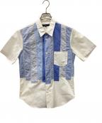 COMME des GARCONS HOMMEコムデギャルソン オム）の古着「半袖シャツ」｜ホワイト×ブルー
