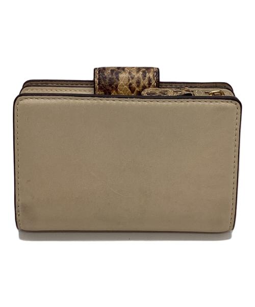 COACH（コーチ）COACH (コーチ) COACH　2つ折り財布 ベージュ×ブラウンの古着・服飾アイテム