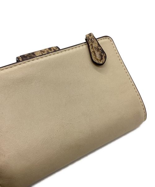 COACH（コーチ）COACH (コーチ) COACH　2つ折り財布 ベージュ×ブラウンの古着・服飾アイテム