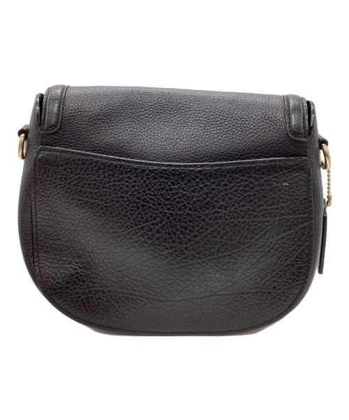 COACH（コーチ）COACH (コーチ) COACH　バッファローエンボスドレザージェイドサドル　ショルダーバッグ ブラック×ゴールドの古着・服飾アイテム