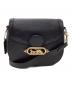 COACH（コーチ）の古着「COACH　バッファローエンボスドレザージェイドサドル　ショルダーバッグ」｜ブラック×ゴールド