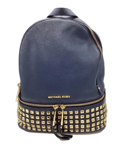 MICHAEL KORS（マイケルコース）MICHAEL KORS (マイケルコース) MICHAEL KORS　リュック ネイビー×ゴールドの古着・服飾アイテム