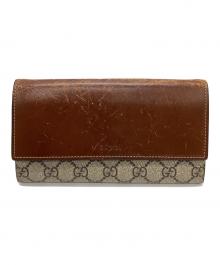 GUCCI（グッチ）の古着「GUCCI　長財布」｜ブラウン×ベージュ