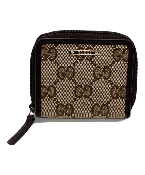 GUCCI（グッチ）GUCCI (グッチ) GUCCI　GG　キャンパス　コインケース ブラウンの古着・服飾アイテム