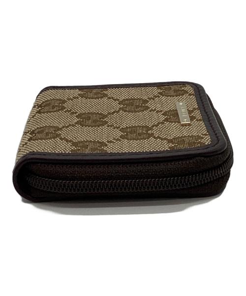 GUCCI（グッチ）GUCCI (グッチ) GUCCI　GG　キャンパス　コインケース ブラウンの古着・服飾アイテム