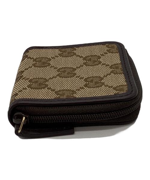 GUCCI（グッチ）GUCCI (グッチ) GUCCI　GG　キャンパス　コインケース ブラウンの古着・服飾アイテム
