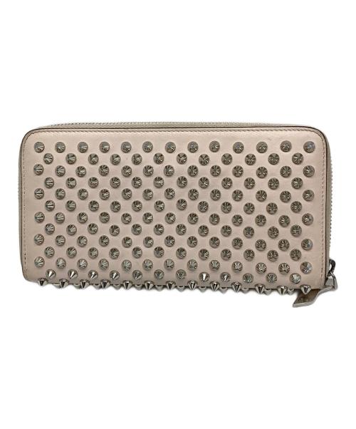 Christian Louboutin（クリスチャン・ルブタン）Christian Louboutin (クリスチャン・ルブタン) panettone wallet ライトピンク×シルバー サイズ:なしの古着・服飾アイテム