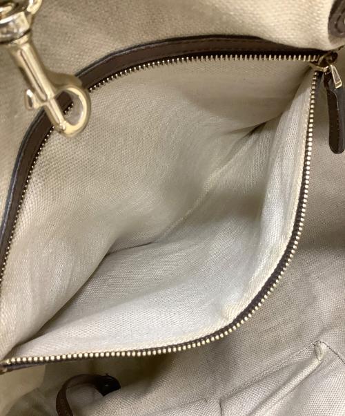 GUCCI（グッチ）GUCCI (グッチ) キャンバストートバッグ ベージュ×ブラウン サイズ:なしの古着・服飾アイテム