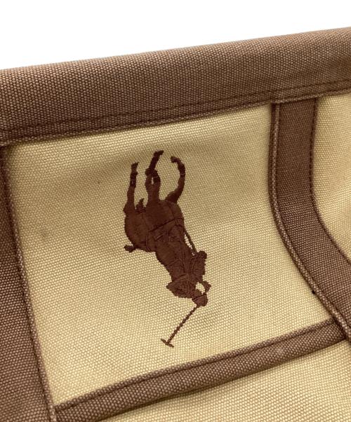 POLO RALPH LAUREN（ポロ・ラルフローレン）POLO RALPH LAUREN (ポロ・ラルフローレン) POLO RALPH LAUREN　ハンドバッグ ベージュ×ブラウンの古着・服飾アイテム