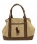 POLO RALPH LAUREN（ポロ・ラルフローレン）の古着「POLO RALPH LAUREN　ハンドバッグ」｜ベージュ×ブラウン