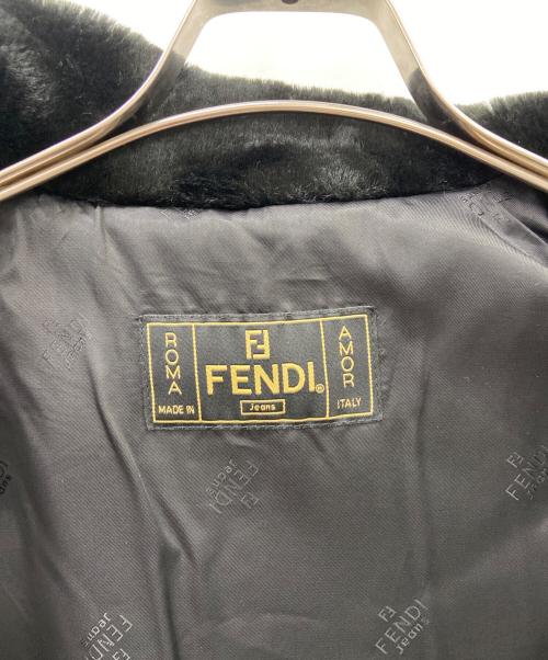 FENDI JEANS（フェンディ ジーンズ）FENDI JEANS (フェンディ ジーンズ) ファージャケット ブラック サイズ:size38の古着・服飾アイテム