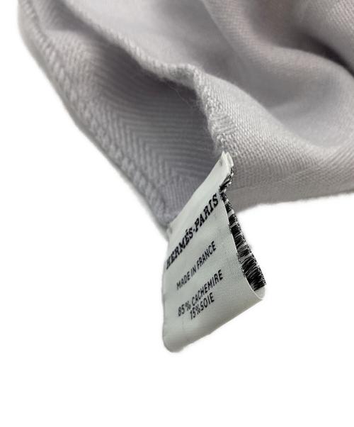 HERMES（エルメス）HERMES (エルメス) HERMES　ニューリブリス　大判ストール グレーの古着・服飾アイテム