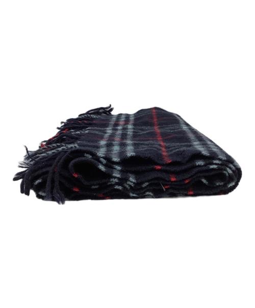 BURBERRY LONDON（バーバリーロンドン）BURBERRY LONDON (バーバリーロンドン) カシミヤマフラー ネイビー×レッド サイズ:なしの古着・服飾アイテム