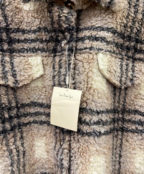 Sea Room lynn（シールームリン）Sea Room Lynn (シールームリン) シャツジャケット ベージュ×ブラック サイズ:S 未使用品の古着・服飾アイテム