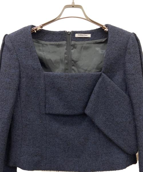 FUMIKA UCHIDA（フミカウチダ）FUMIKA UCHIDA (フミカウチダ) BOUCLE SQUARE-NECK SHORT JACKET ネイビー サイズ:36の古着・服飾アイテム