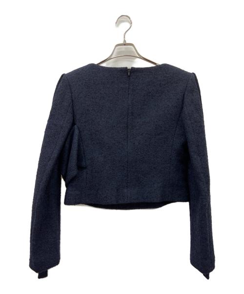 FUMIKA UCHIDA（フミカウチダ）FUMIKA UCHIDA (フミカウチダ) BOUCLE SQUARE-NECK SHORT JACKET ネイビー サイズ:36の古着・服飾アイテム