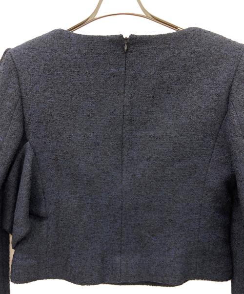FUMIKA UCHIDA（フミカウチダ）FUMIKA UCHIDA (フミカウチダ) BOUCLE SQUARE-NECK SHORT JACKET ネイビー サイズ:36の古着・服飾アイテム